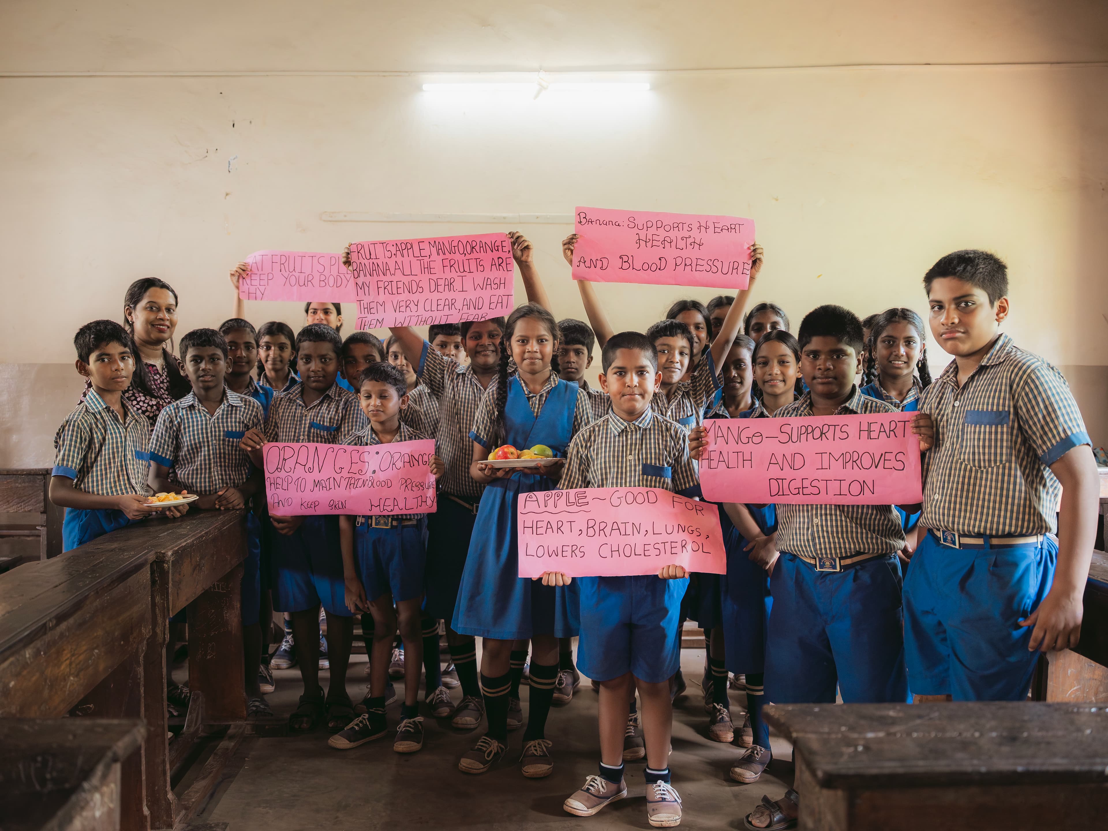 Bold action scene at St. Elizabeth's High School, students participating in event